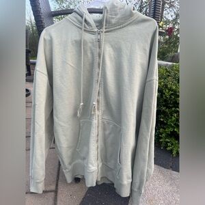 Brandy Melville sage green Christy zip up